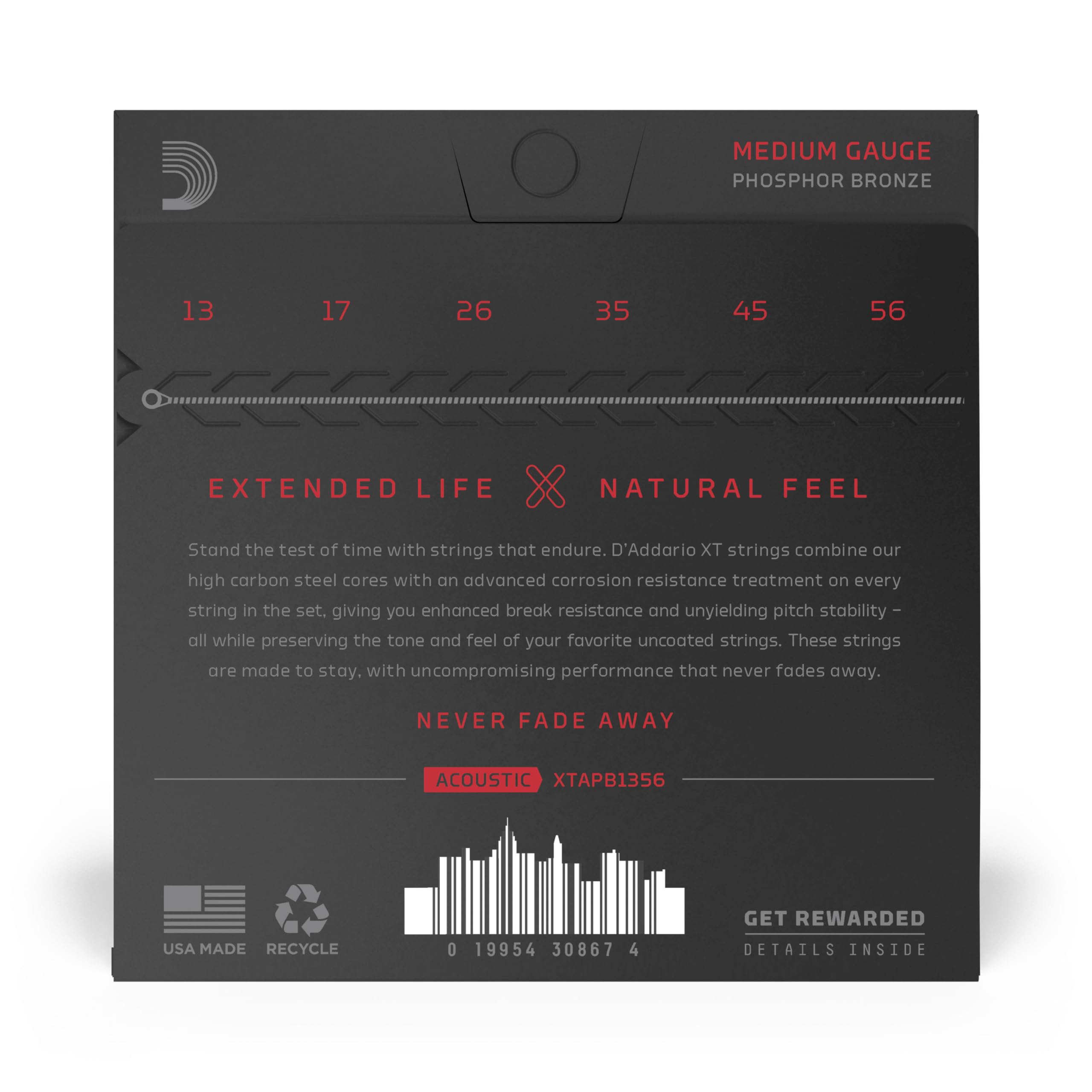 Amazon.com: D'Addario Acoustic Guitar Strings, XT Phosphor Bronze